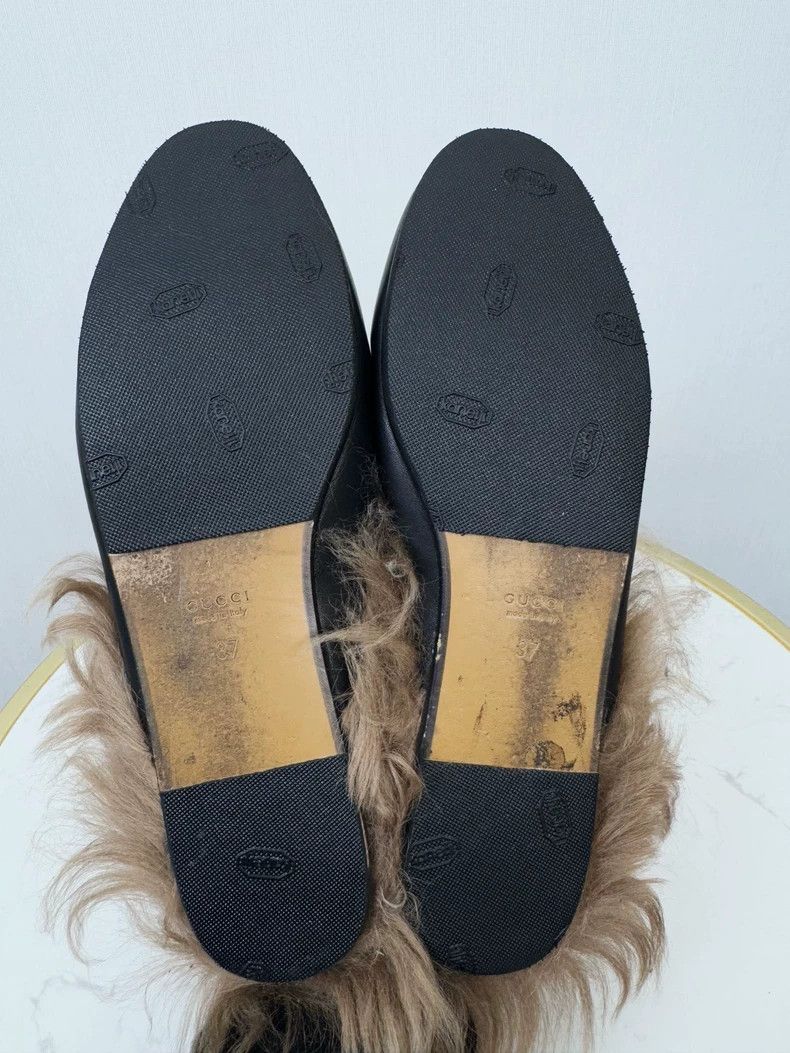 Gucci Gucci Floral Embroidered Fur Slides Size US 6 / IT 36 - 4 Thumbnail