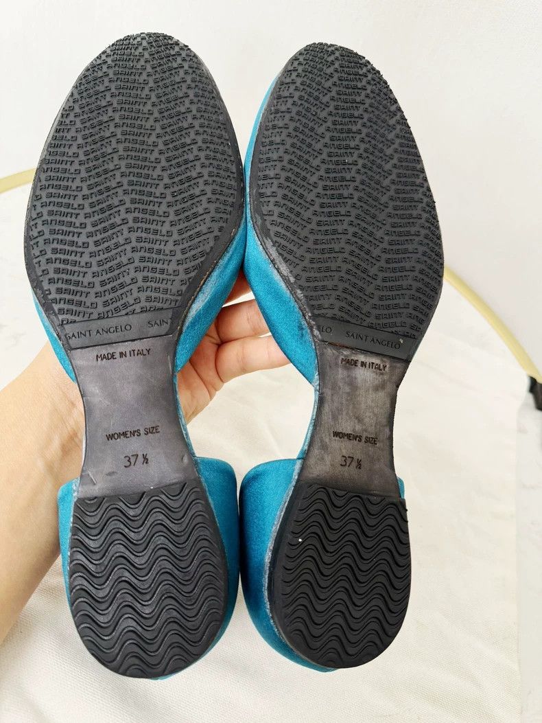 Roger Vivier Roger Vivier Blue Flats with Rose Detail Size US 7 / IT 37 - 4 Thumbnail