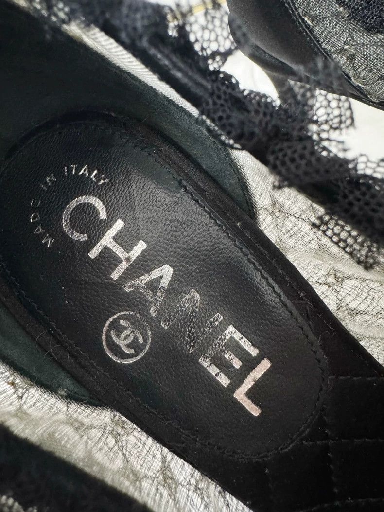 Chanel Chanel Lace High Heels Size 34.5 Size US 4 / IT 34 - 3 Thumbnail