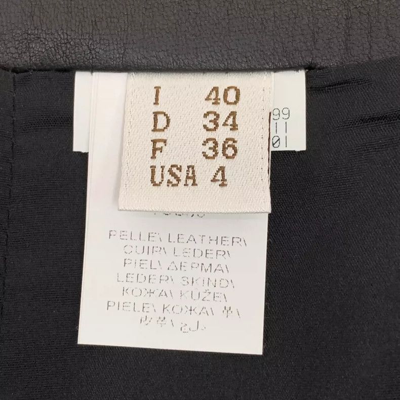 Brunello Cucinelli Brunello Cucinelli Black Leather Casual Skirt Size 40" / US 18 - 6 Thumbnail