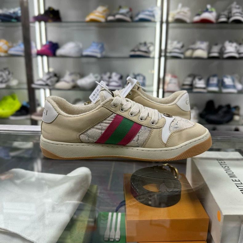 Gucci Gucci Screener Beige Sneakers Size 37 Size US 6 / IT 36 - 4 Thumbnail
