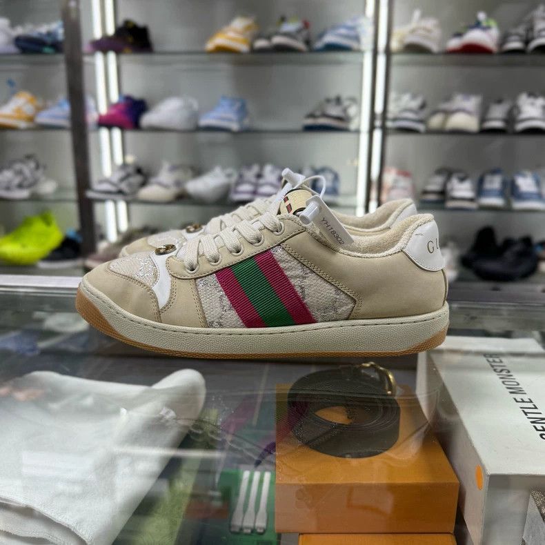 Gucci Gucci Screener Beige Sneakers Size 37 Size US 6 / IT 36 - 3 Thumbnail