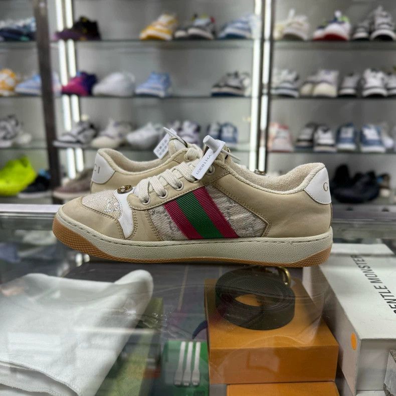 Gucci Gucci Screener Beige Sneakers Size 37 Size US 6 / IT 36 - 5 Thumbnail