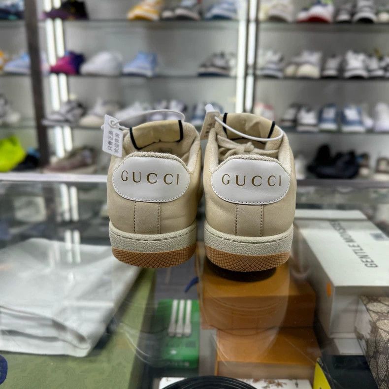 Gucci Gucci Screener Beige Sneakers Size 37 Size US 6 / IT 36 - 6 Thumbnail