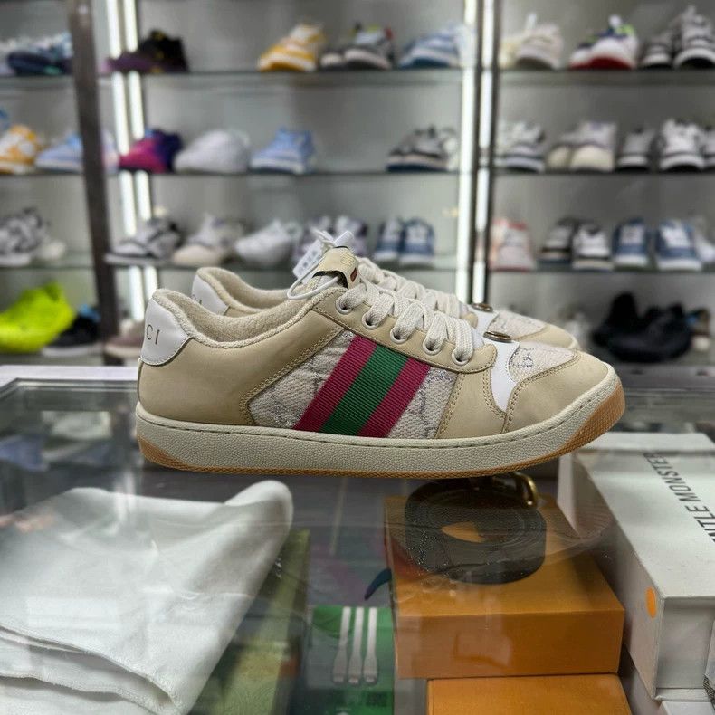 Gucci Gucci Screener Beige Sneakers Size 37 Size US 6 / IT 36 - 2 Thumbnail