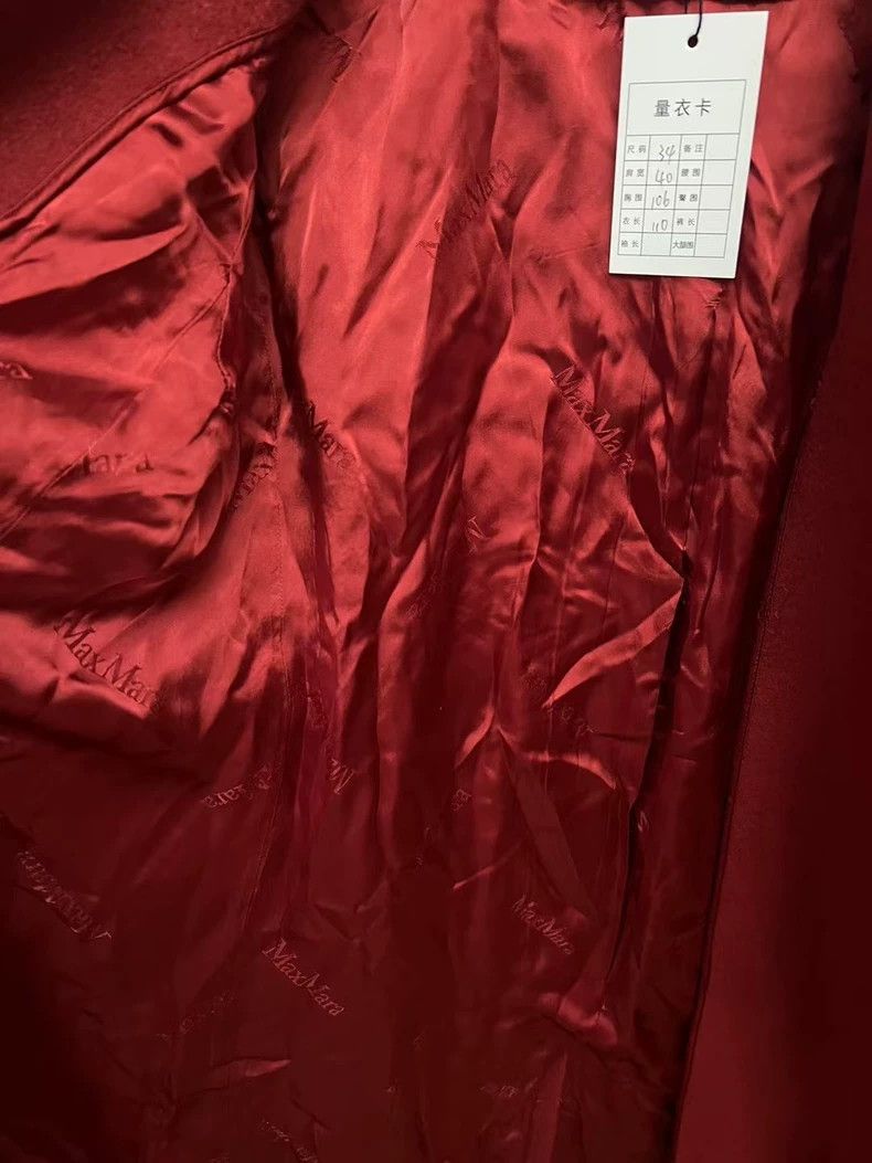 Max Mara Red Wool Overcoat by MaxMara Size XS / US 0-2 / IT 36-38 - 3 Thumbnail