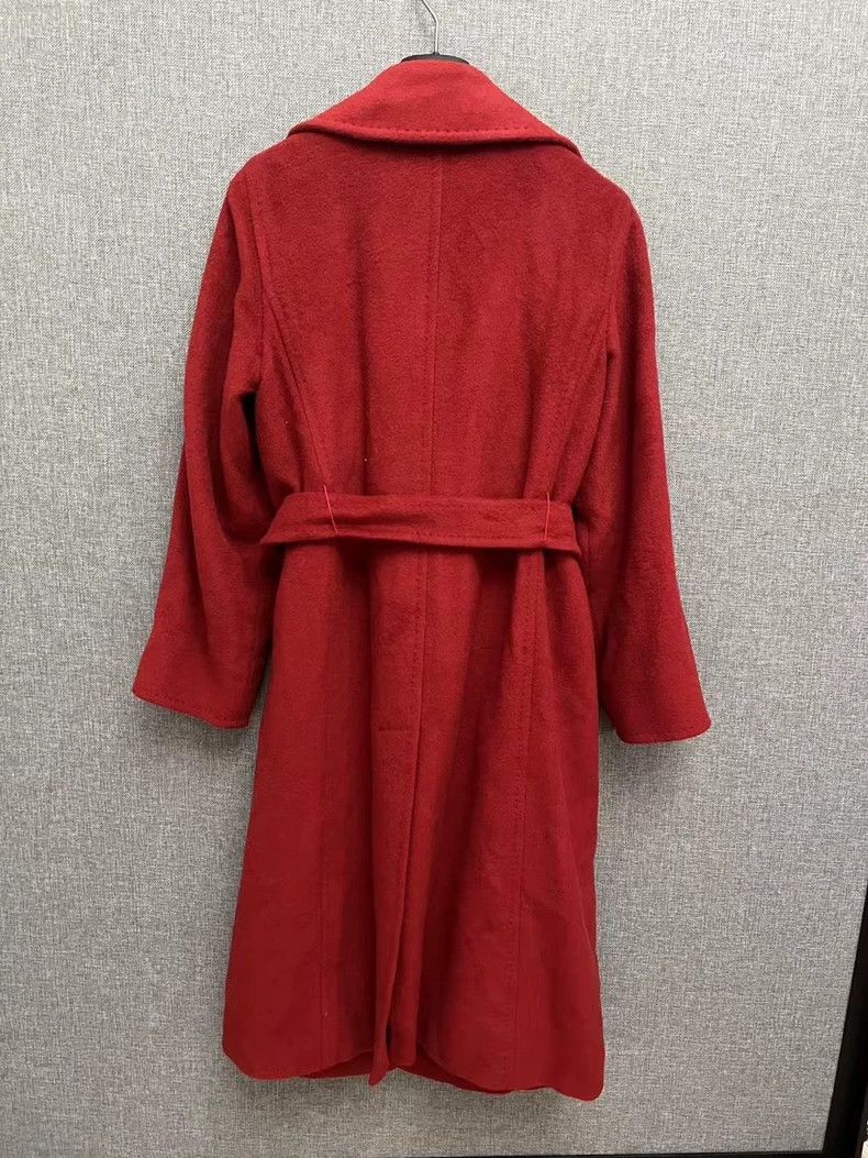 Max Mara Red Wool Overcoat by MaxMara Size XS / US 0-2 / IT 36-38 - 2 Thumbnail