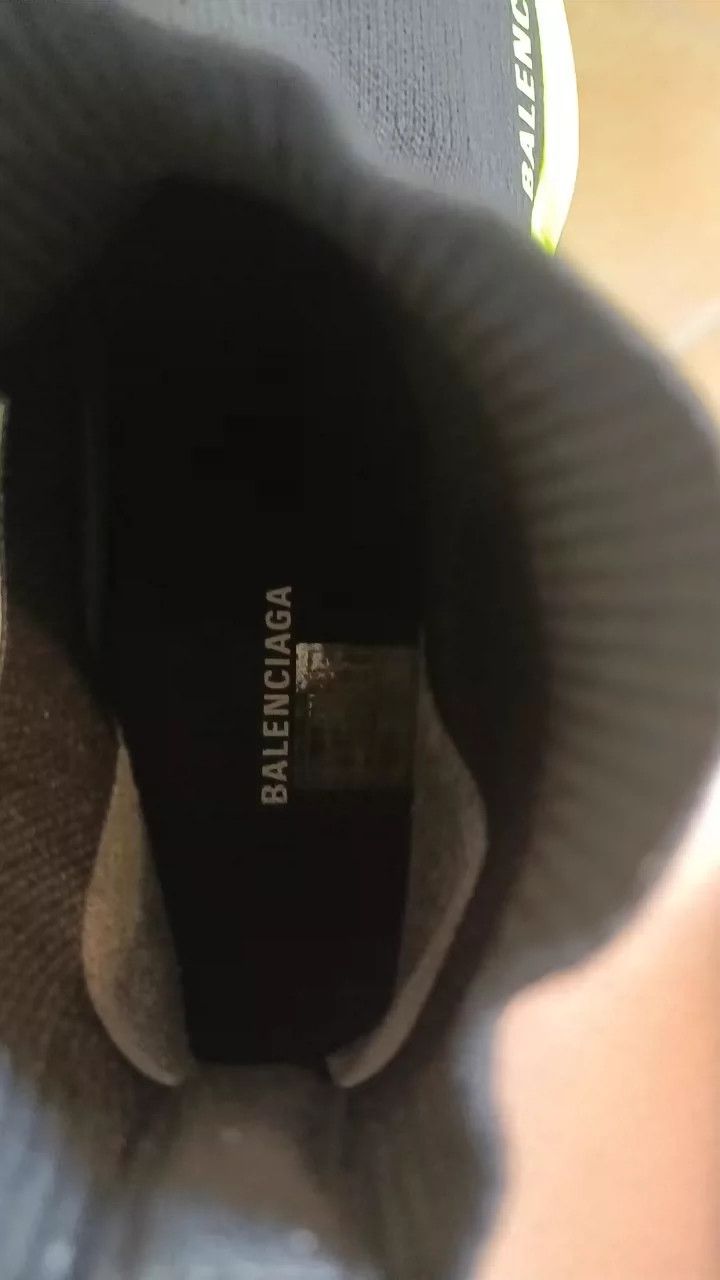 Balenciaga Balenciaga Black Fluorescent Letter Sock Shoes Size US 7 / IT 37 - 5 Thumbnail