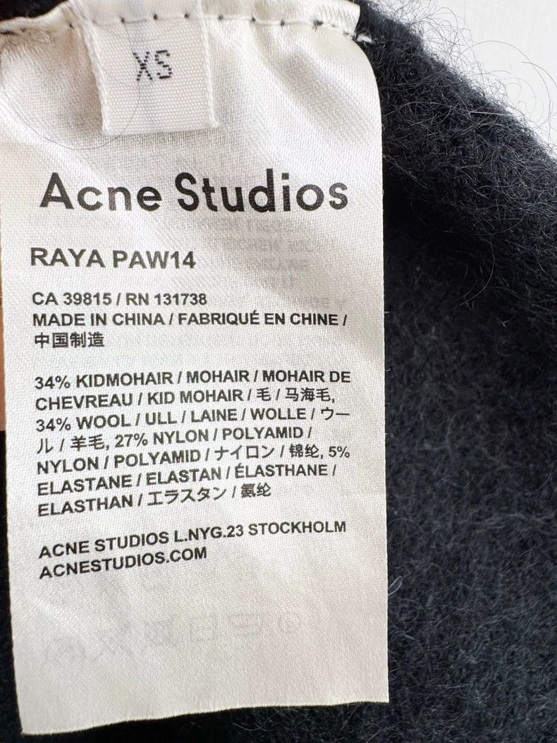 Acne Studios Acne Studios Mohair Cardigan in Black Size XS / US 0-2 / IT 36-38 - 3 Thumbnail