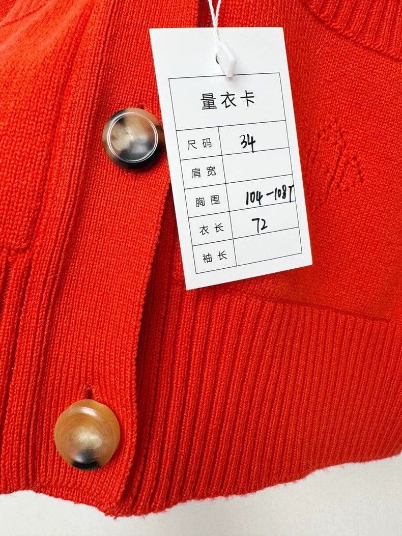 Hermes Hermes Red Knitted Cardigan Size 34 Size XS / US 0-2 / IT 36-38 - 4 Thumbnail