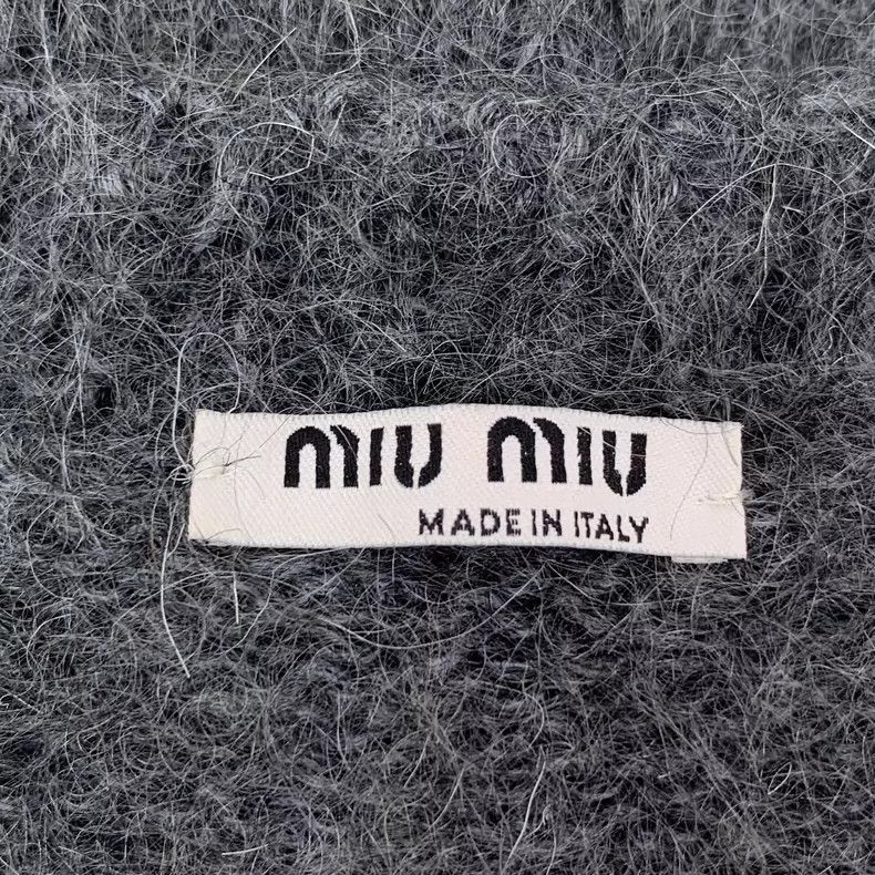 Miu Miu Miu Miu Dark Gray Knit Cardigan Sweater Size S / US 4 / IT 40 - 5 Thumbnail
