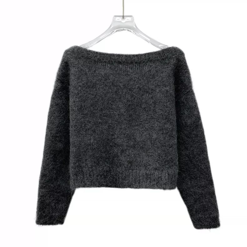 Miu Miu Miu Miu Dark Gray Knit Cardigan Sweater Size S / US 4 / IT 40 - 2 Thumbnail