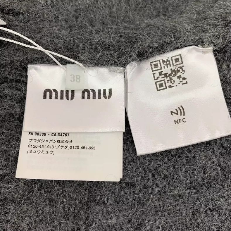 Miu Miu Miu Miu Dark Gray Knit Cardigan Sweater Size S / US 4 / IT 40 - 6 Thumbnail