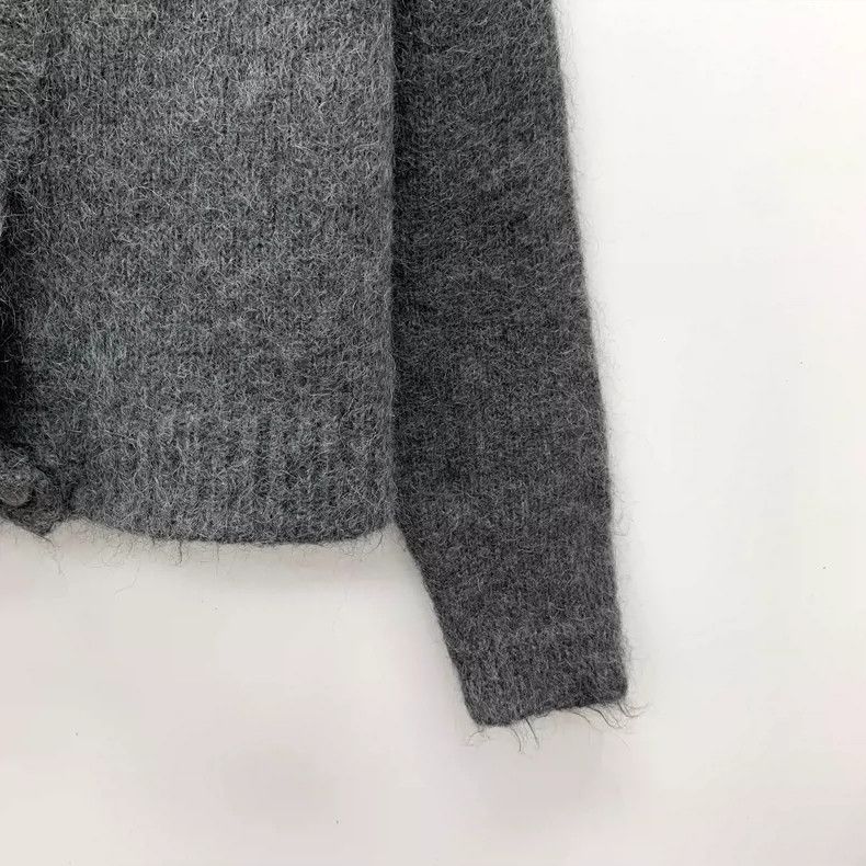 Miu Miu Miu Miu Dark Gray Knit Cardigan Sweater Size S / US 4 / IT 40 - 4 Thumbnail