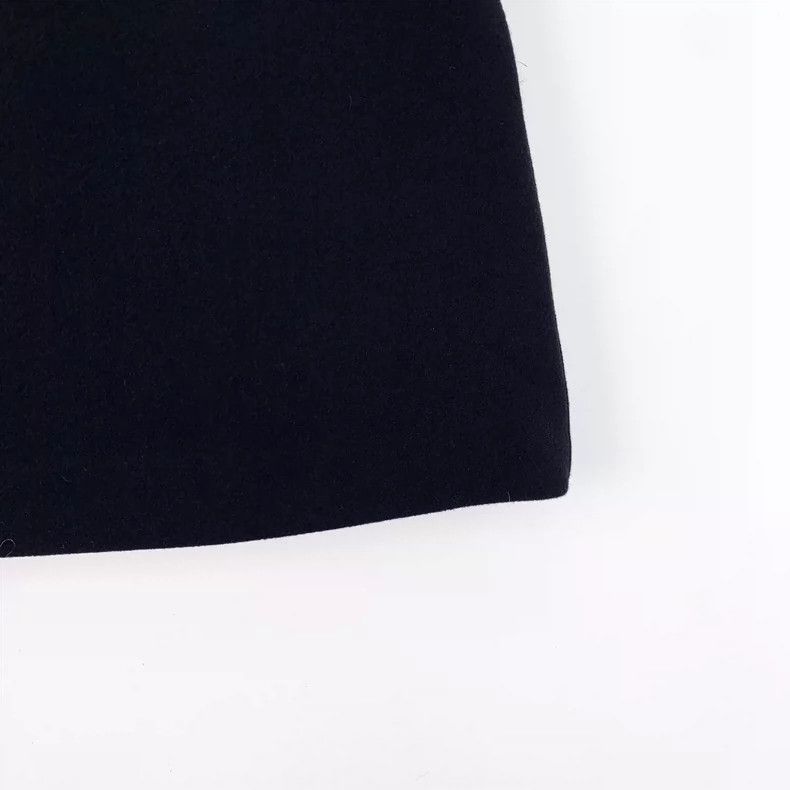 Miu Miu MiuMiu Black Wool A-Line Skirt with Buttons Size 40" / US 18 - 4 Thumbnail