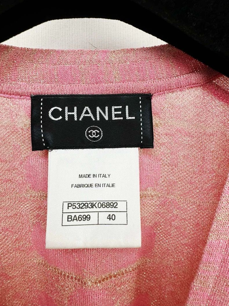 Chanel Pink Chanel Knitted Cardigan Sweater Size M / US 6-8 / IT 42-44 - 2 Thumbnail
