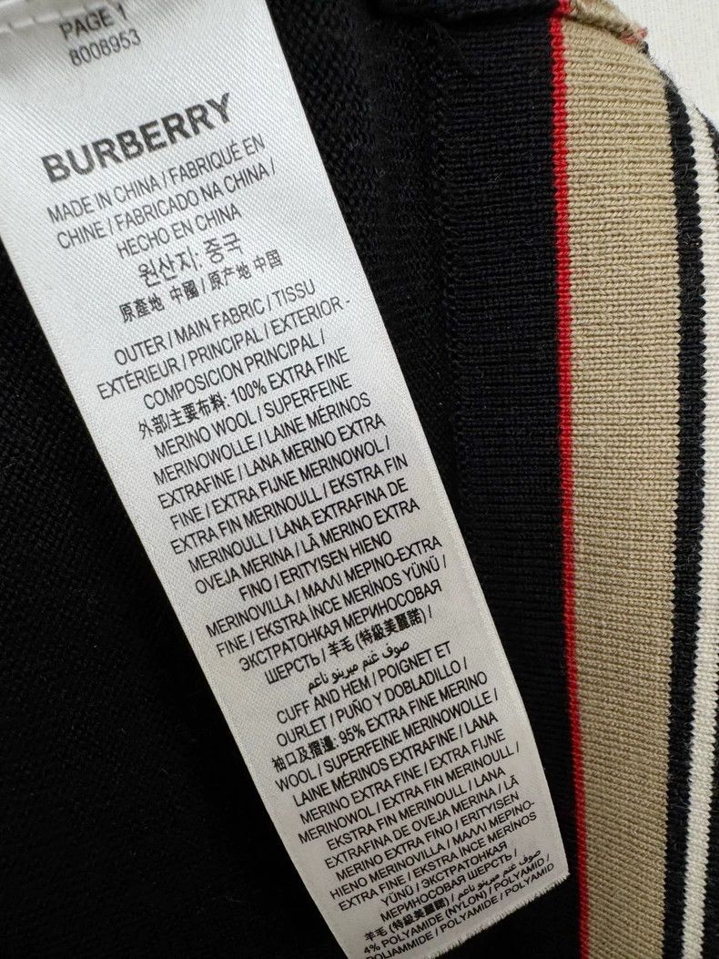 Burberry Burberry Cardigan with Striped Detailing Size M / US 6-8 / IT 42-44 - 4 Thumbnail