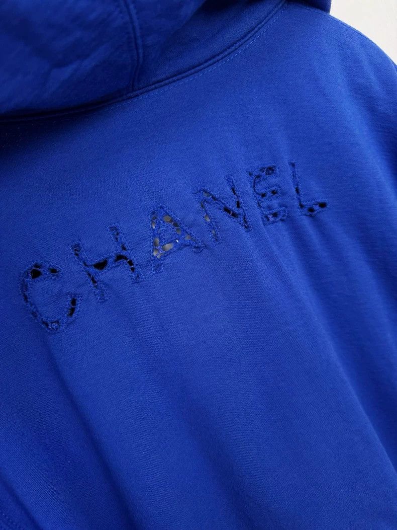 Chanel Chanel Blue Hooded Sports Jacket Size L / US 10 / IT 46 - 7 Thumbnail