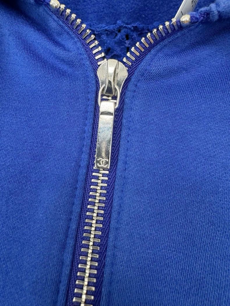Chanel Chanel Blue Hooded Sports Jacket Size L / US 10 / IT 46 - 4 Thumbnail
