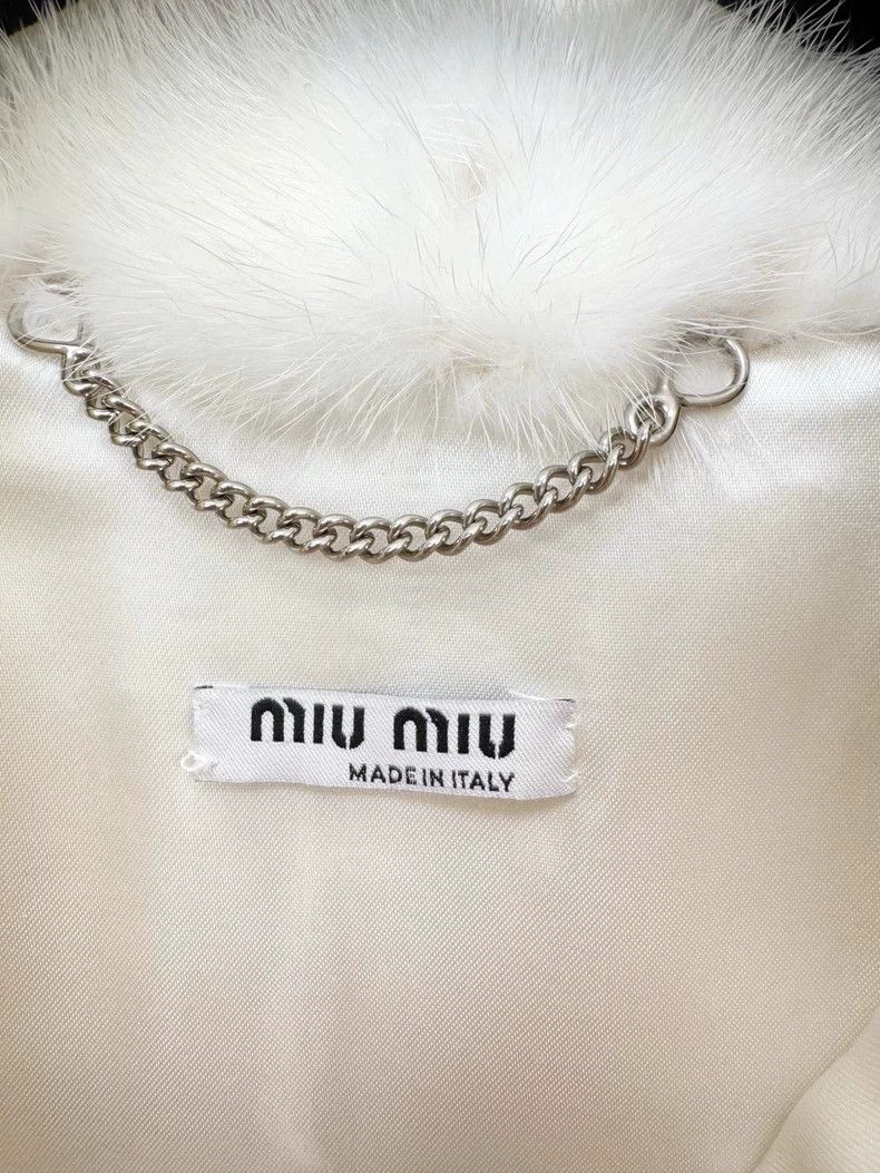 Miu Miu Miumiu White Mink Fur Jacket Size L / US 10 / IT 46 - 2 Thumbnail
