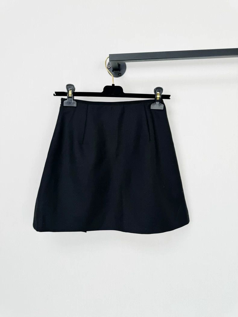 Miu Miu Miu Miu Black Bow A-Line Skirt Size 38 Size 38" / US 16 / IT 52 - 6 Thumbnail