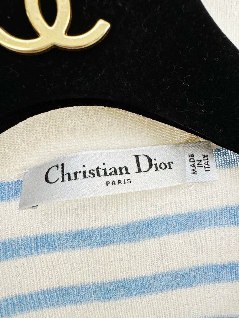 Dior Dior Striped Cardigan with Gold Buttons Size M / US 6-8 / IT 42-44 - 2 Thumbnail
