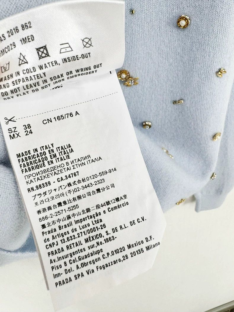 Prada Miu Miu Beaded Cardigan in Light Blue Size M / US 6-8 / IT 42-44 - 5 Thumbnail