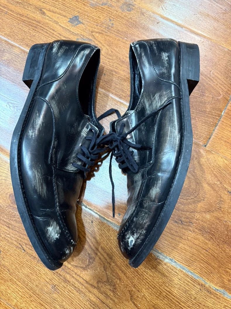 Comme des Garcons Unique Black Dress Shoes With Distressed Finish Size US 10 / EU 43 - 2 Thumbnail