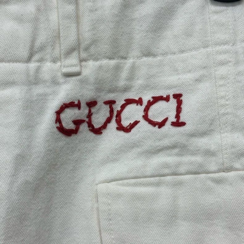 Gucci Gucci Embroidered Logo Shorts 48 Size Size US 44 / EU 60 - 3 Thumbnail