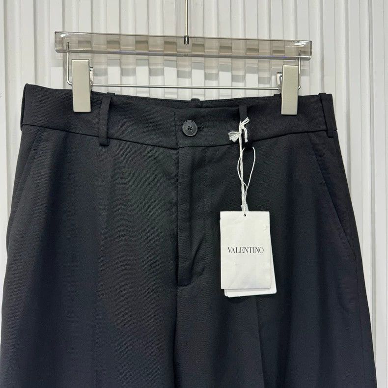 Valentino Valentino Black Wide-Leg Trousers Size 46 Size US 44 / EU 60 - 3 Thumbnail