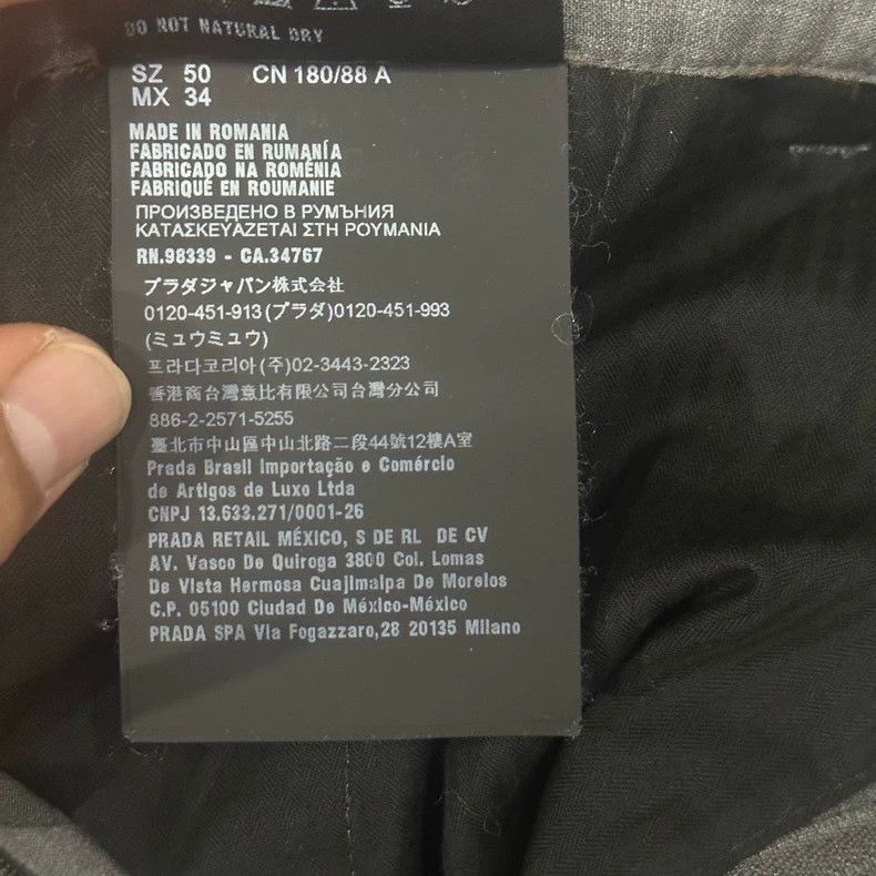 Prada Gray Dress Pants for Men
