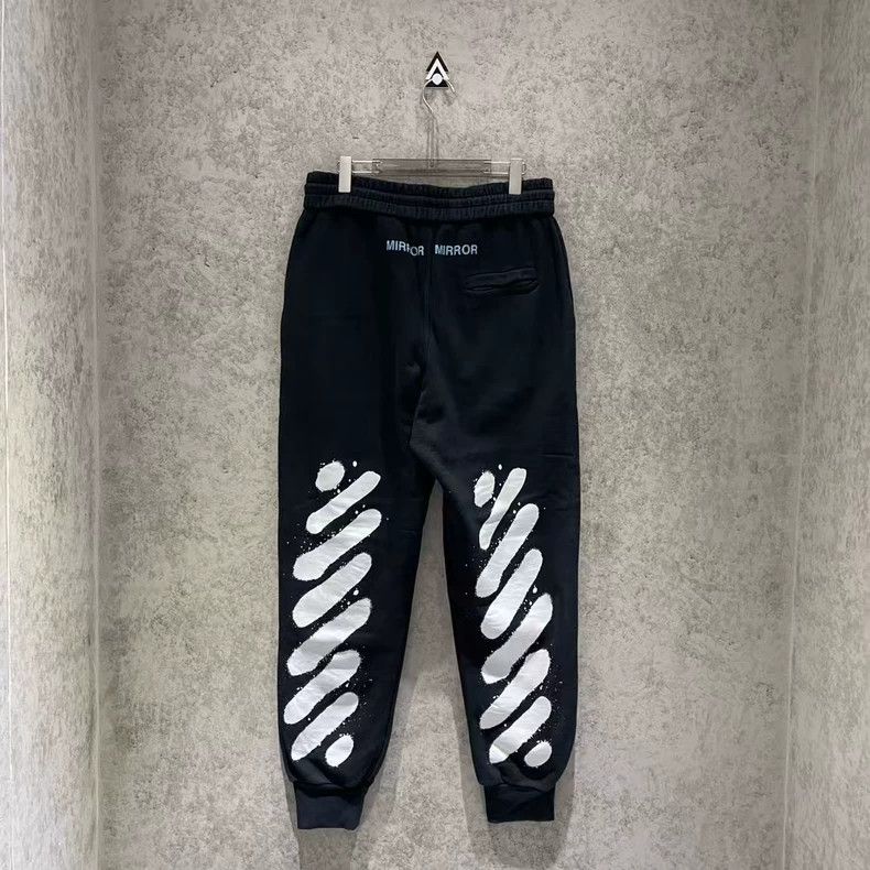 Officine Creative Off-White Black Sweatpants with Tiger Stripes Size US 30 / EU 46 - 2 Thumbnail