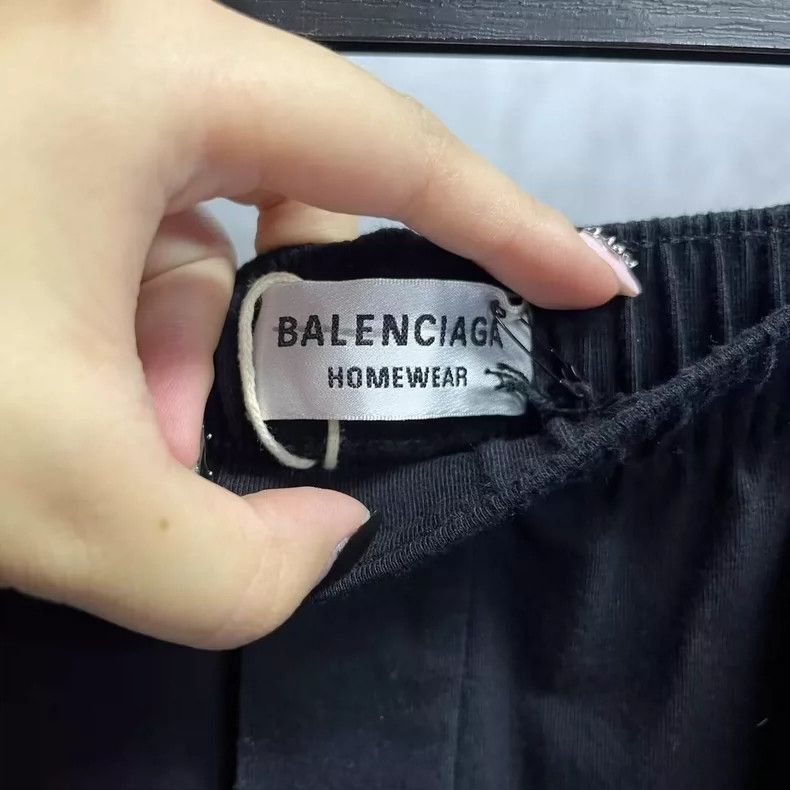 Balenciaga Balenciaga Black Logo Embroidered Casual Pants Size US 44 / EU 60 - 3 Thumbnail