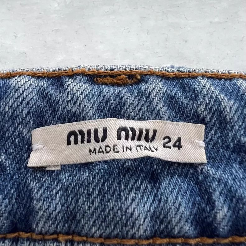 Miu Miu Miu Miu Blue Distressed Denim Pants Size 24 Size US 26 / EU 42 - 3 Thumbnail