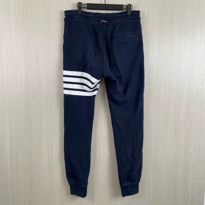 Thom Browne Thom Browne Navy Sweatpants with Stripes Size US 26 / EU 42 - 2 Thumbnail