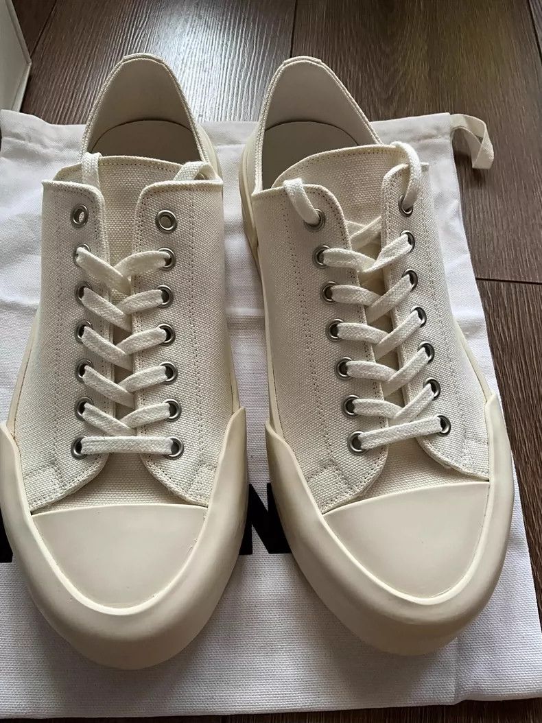 Jil Sander Jil Sander White Canvas Sneakers Size 39 Size US 10.5 / EU 43-44 - 5 Thumbnail