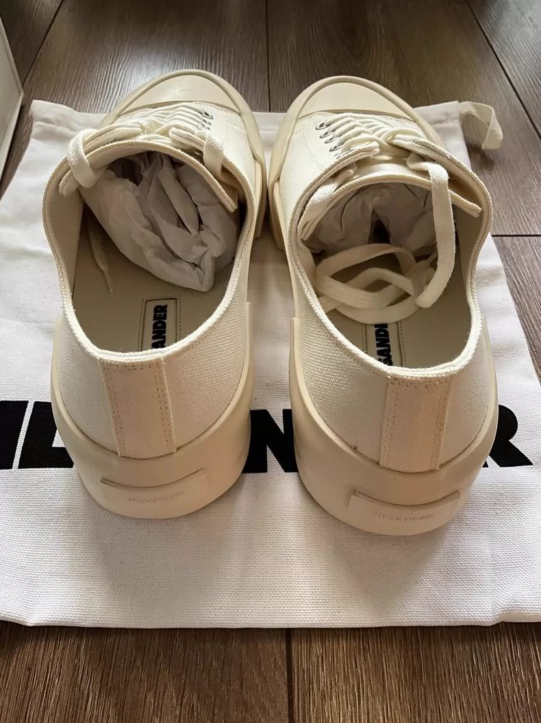 Jil Sander Jil Sander White Canvas Sneakers Size 39 Size US 10.5 / EU 43-44 - 4 Thumbnail