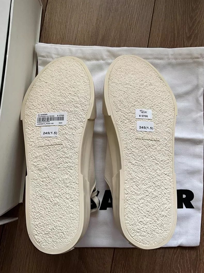 Jil Sander Jil Sander White Canvas Sneakers Size 39 Size US 10.5 / EU 43-44 - 6 Thumbnail