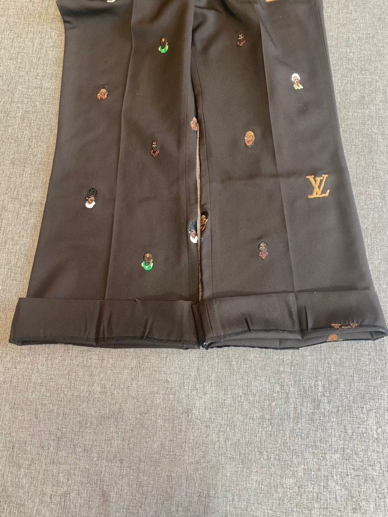 Louis Vuitton Louis Vuitton SS24 Collaboration Embroidered Flared Pants-yf Size US 44 / EU 60 - 4 Thumbnail