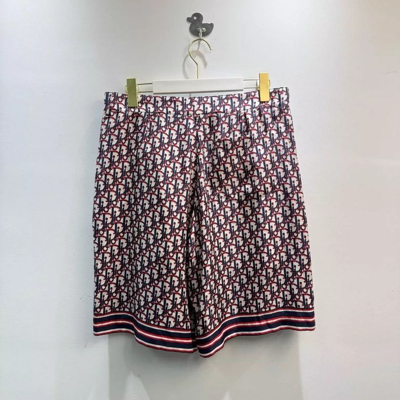 Dior Dior Classic Silk Shorts with Pattern-yf Size US 44 / EU 60 - 2 Thumbnail