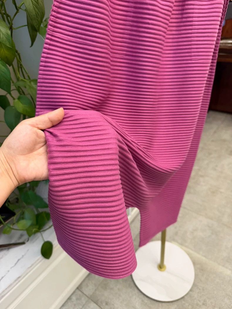 Issey Miyake Pink Thick Fabric Pants with Stripe Pattern-yf Size US 44 / EU 60 - 5 Thumbnail