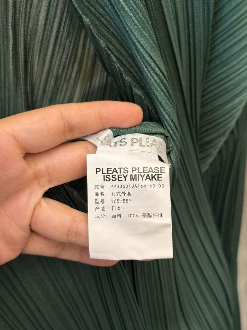 Issey Miyake Issey Miyake Long Sleeve Green Dress Cardigan-yf Size XXS / US 00 / IT 34 - 3 Thumbnail