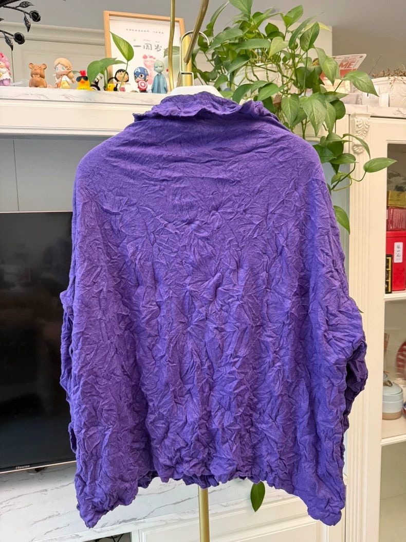 Issey Miyake Issey Miyake Purple Button-Up Coat-yf Size US M / EU 48-50 / 2 - 7 Thumbnail