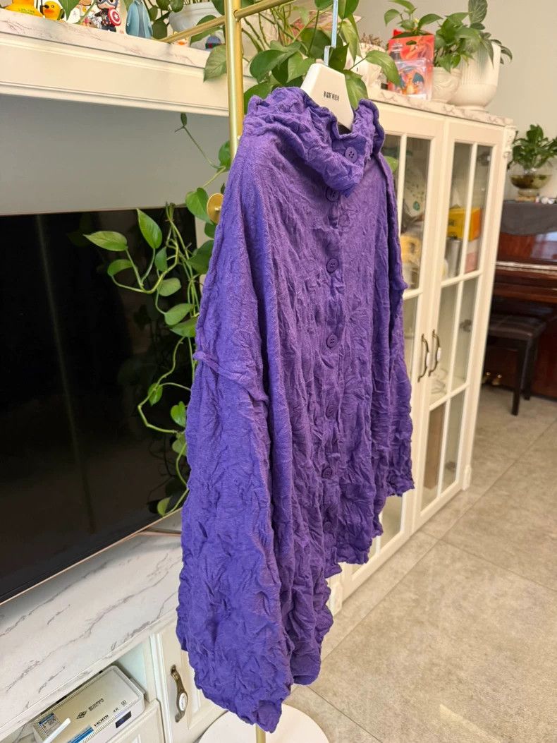 Issey Miyake Issey Miyake Purple Button-Up Coat-yf Size US M / EU 48-50 / 2 - 4 Thumbnail