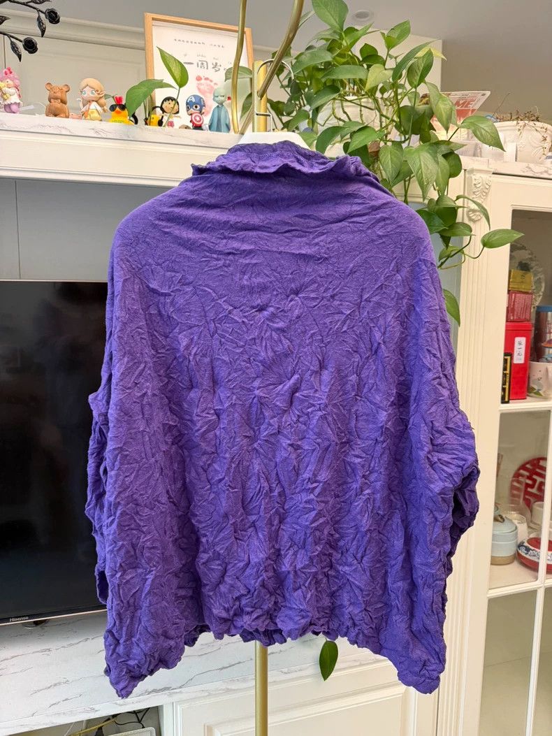 Issey Miyake Issey Miyake Purple Button-Up Coat-yf Size US M / EU 48-50 / 2 - 5 Thumbnail