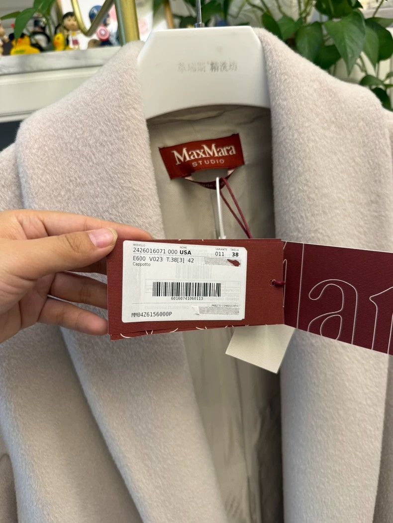 Max Mara MaxMara Studio24 Alpaca Wool Coat White-yf Size M / US 6-8 / IT 42-44 - 3 Thumbnail
