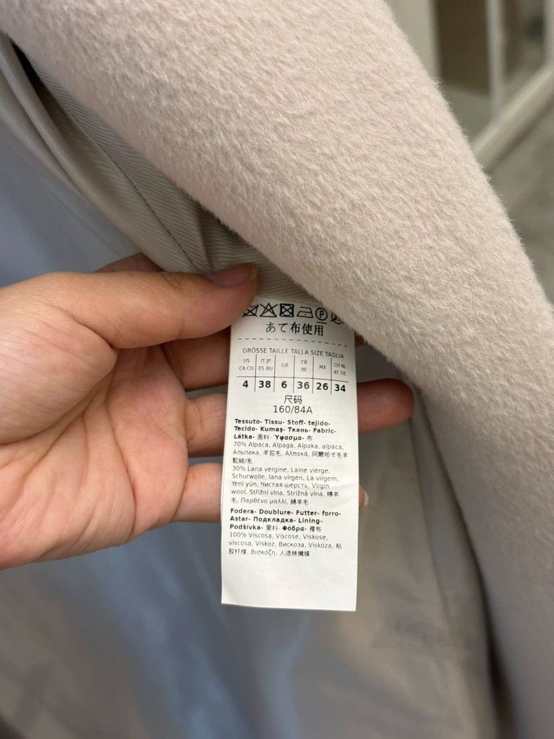 Max Mara MaxMara Studio24 Alpaca Wool Coat White-yf Size M / US 6-8 / IT 42-44 - 4 Thumbnail