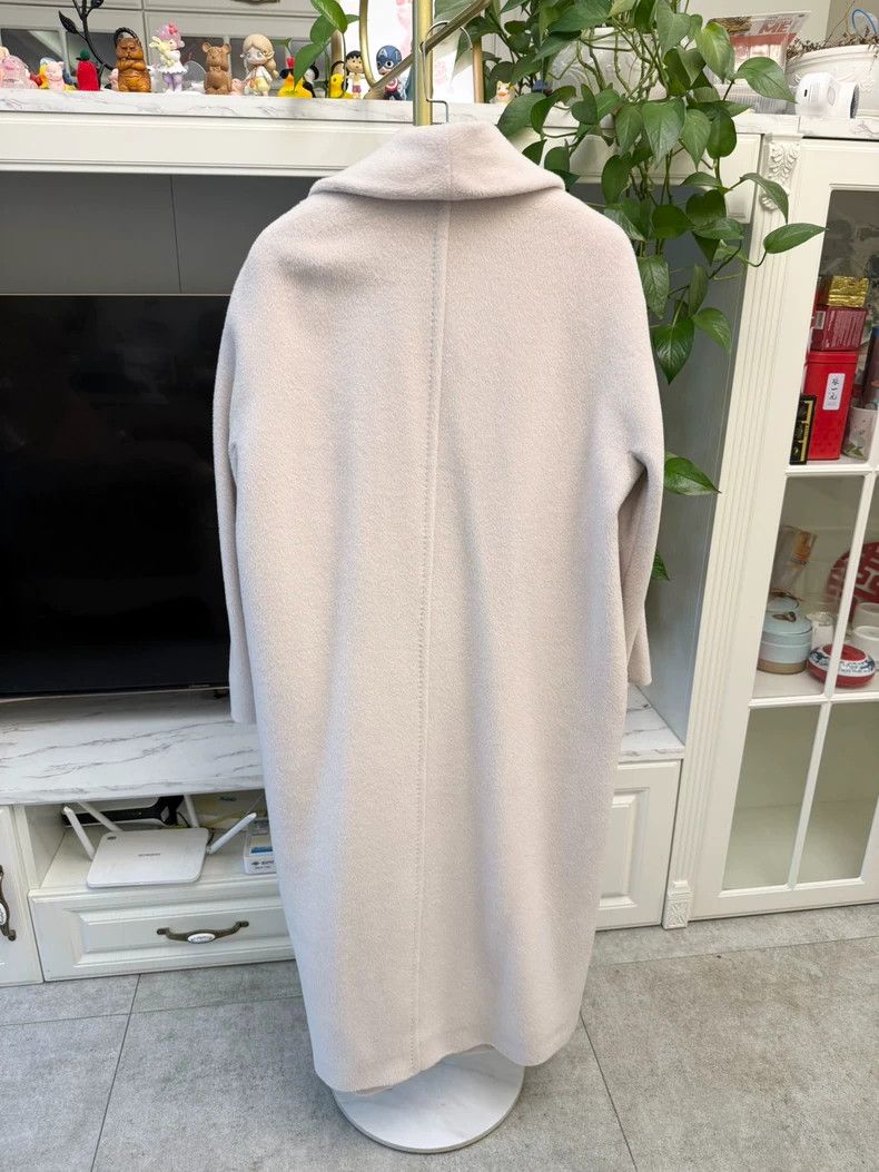 Max Mara MaxMara Studio24 Alpaca Wool Coat White-yf Size M / US 6-8 / IT 42-44 - 7 Thumbnail