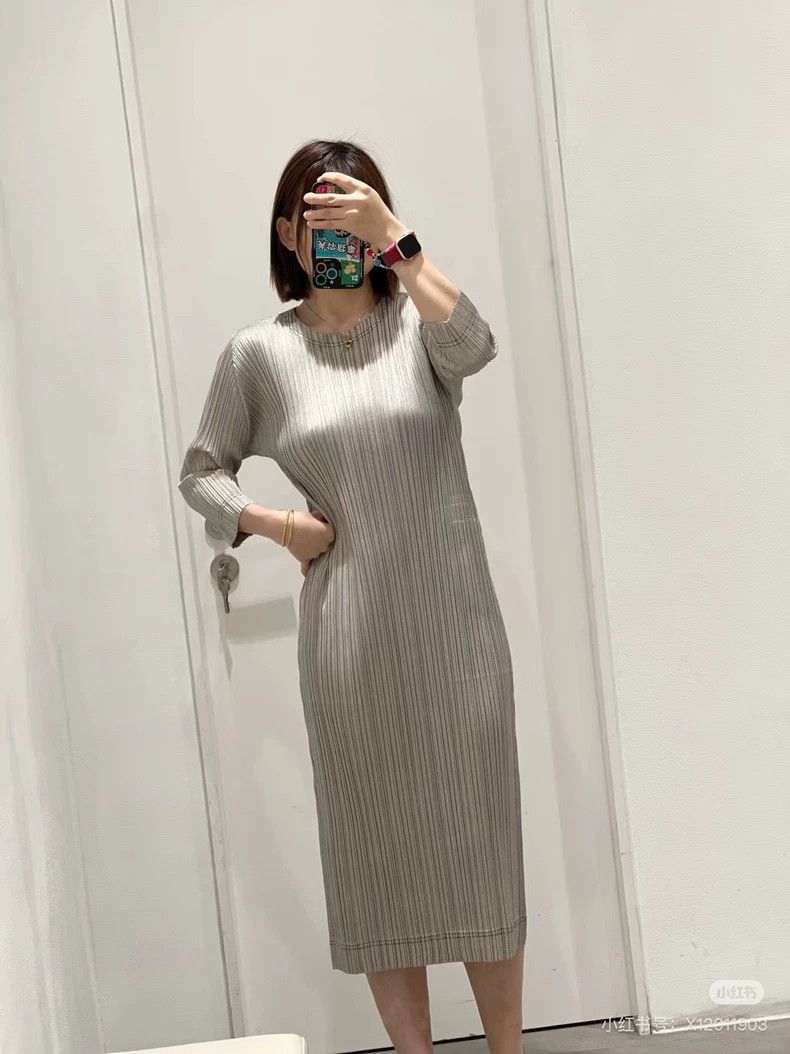 Issey Miyake Issey Miyake Dress in White Denim-yf Size 22" - 9 Thumbnail