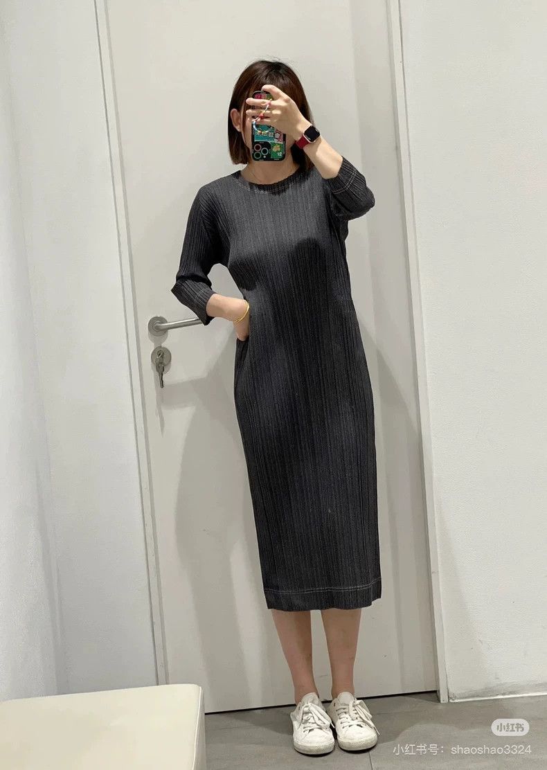 Issey Miyake Issey Miyake Black Denim Dress Size 3-yf Size 22" - 2 Thumbnail